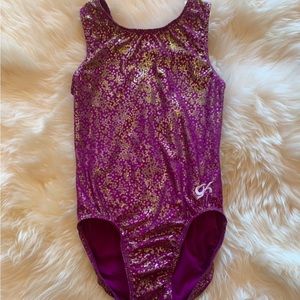 ♥️SOLD♥️Purple and gold shimmery leo AXS